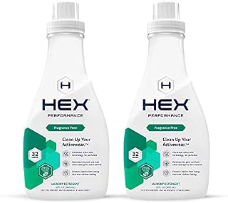 HEX Performance Laundry Detergent, Fragrance Free, 32 Load (Pack of 2) - Designed