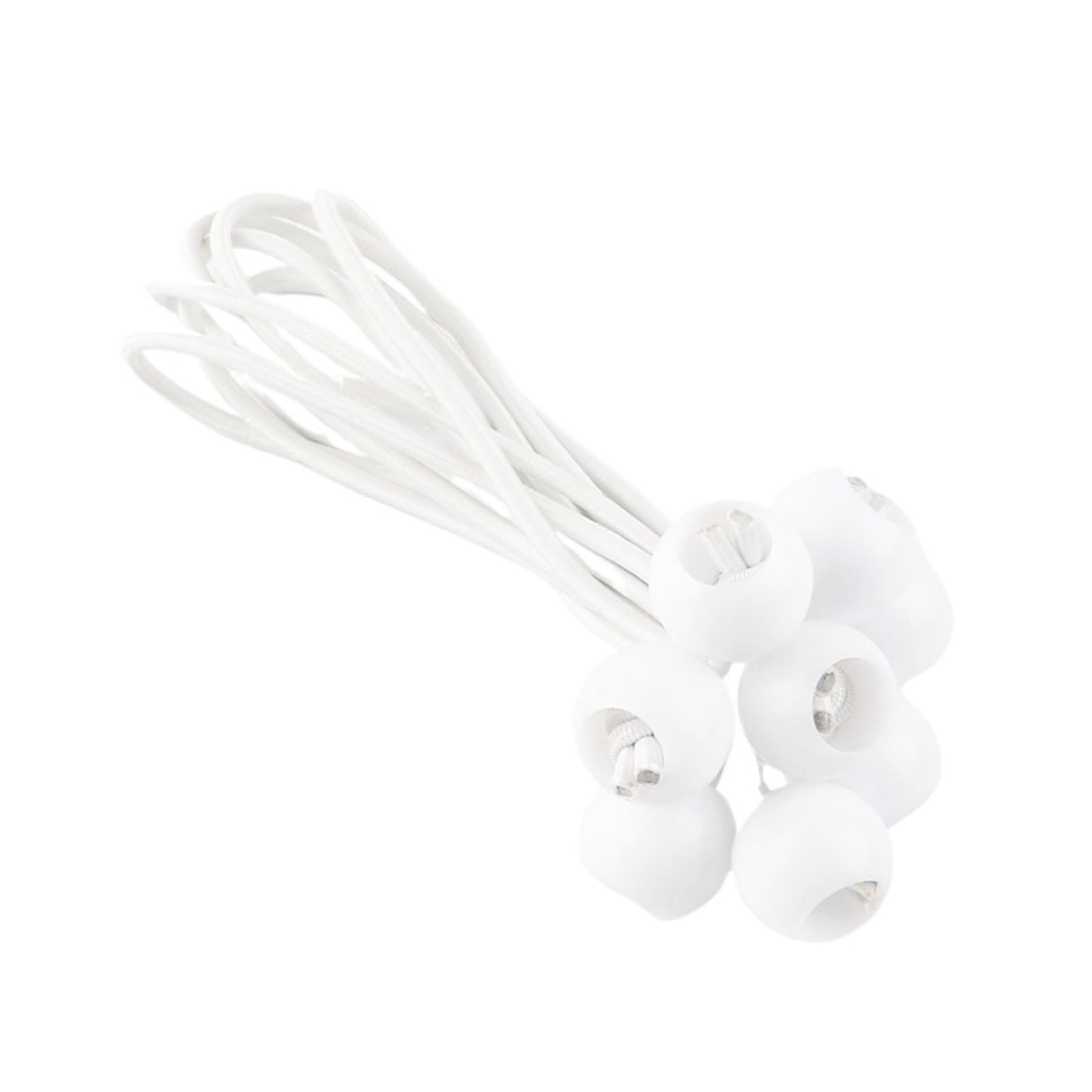 2~60 uds Cuerda elástica Blanca con Cuerdas de fijación de Lona de Bola Dosel de Acampada al Aire Libre Herramienta de instalación de Tienda (Color : Length 25CM, Size : 60pcs)