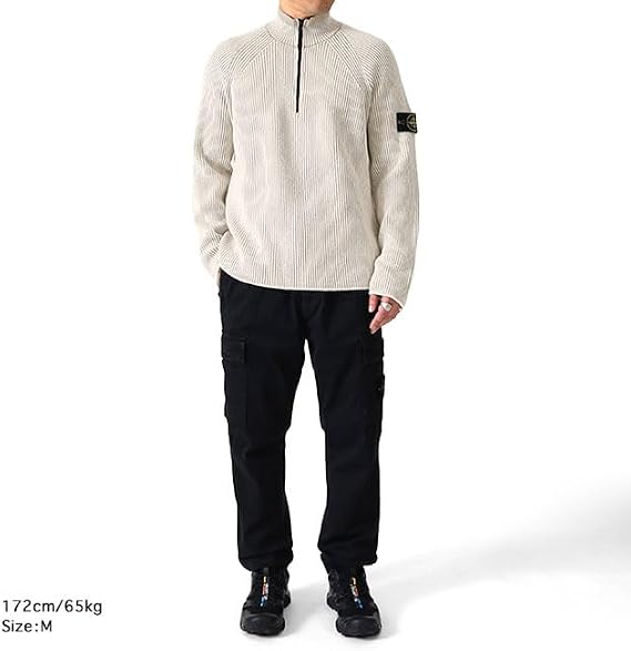 Amazon | [ストーンアイランド] ハーフジップ ニットセーター K2S15
