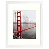 Frametory, 11x14 Picture Frame - Made to Display Pictures 8x10 with Mat or 11x14 Without Mat - Wide...