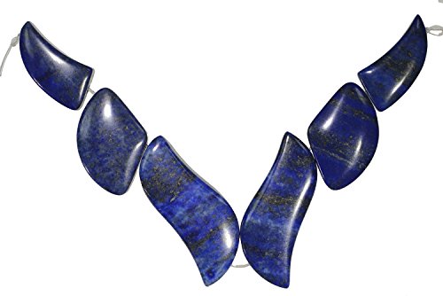 Lapis Lazuli Swirl 6 Beads Set 15Mm-35Mm #TOP7