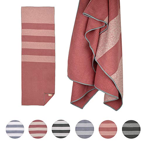Yogabum Coastal Collection Grip Dot Yoga Towel (Coral Flecked)