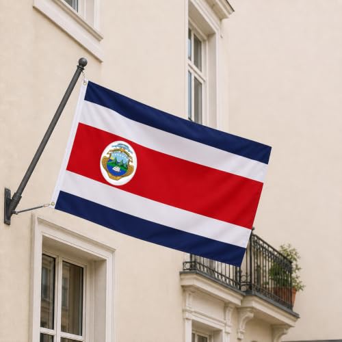 Image of AhfuLife Costa Rica Flag 3x5 Ft,Large Costa Rican National Flag