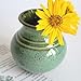 Handmade Dandelion Flower Pot for New Mommy to Be - Miniature Pottery Vase for Baby Shower Favor Presents Green (Miniature Vase w/Gift Bag)