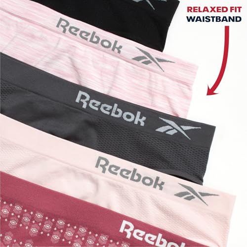 Image of Reebok Womens Bikini Underwear - 5 Pack Soft Stretch Performance Tag Free Briefs Bikini Panties Seamless Underwear for Women