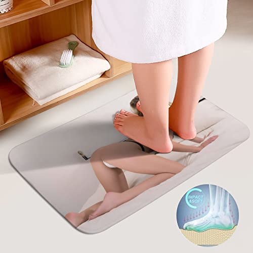 3 Teilig Badematte Set Sexy Schönheit 63 3D Badematten Set rutschfest, Badezimmerteppich,U-förmiger WC-Vorleger,WC… – Bild 7