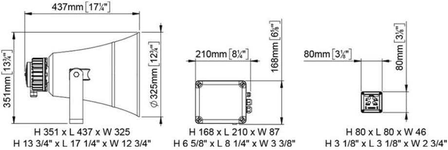 Marco EW3-MS Electronic Ship Horn, 24 V, >130 dB, 698 Hz, with 2 Fog Signals, Voice Amplifier and Integrated Siren, 15206413