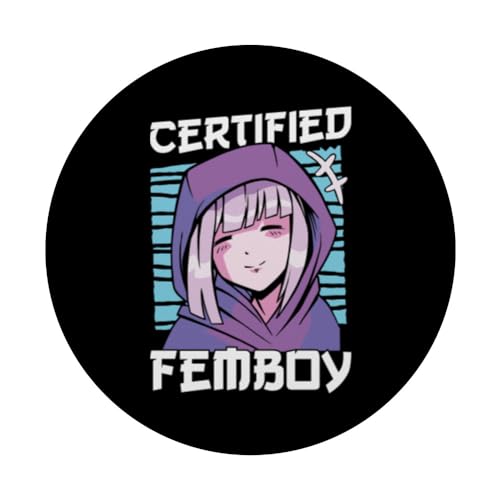 Certifié Femboy Crossdressing Crossdresser MTF Anime PopSockets PopGrip Interchangeable – vue 3