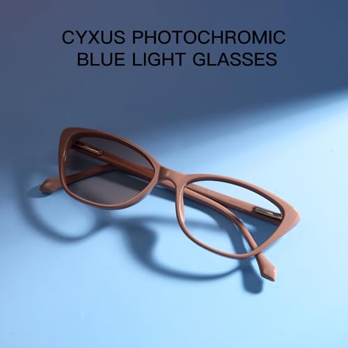 Image of Cyxus Photochromic Glasses for Women with Blue Light Blocking 8192 | UV Protection,Eye Protection,Stylish Cat Eye Style,Ideal for Computer Screen Daily Wear