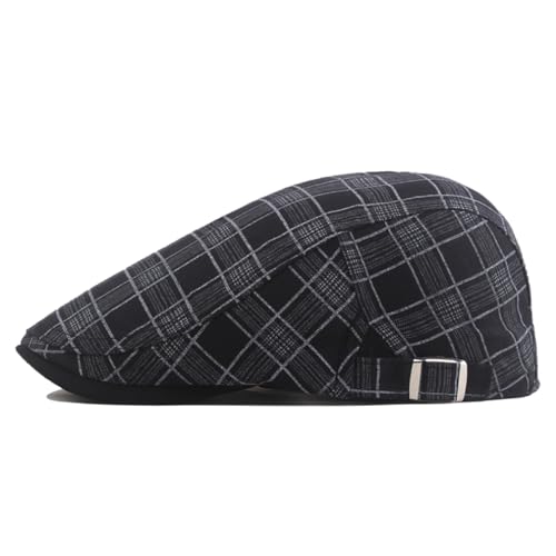Image of Quanhaigou Men's Cotton Flat Ivy Gatsby Newsboy Driving Hat Adjustable Irish Cabbie Ivy Driving Hunting Cap