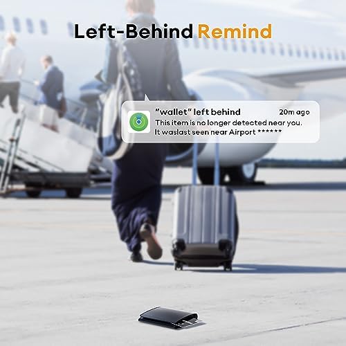 ATUVOS Air Tracker Tag Card Wallet Tracker Ultra-Thin 0.16cm, Smart Bluetooth Locator Work with Apple Find My (iOS Only, Android not Supported), Item Finder for Luggage Suitcase, Bag, Passport, 1 Pack — view 4