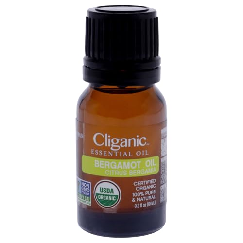 Image of Cliganic Organic Bergamot Essential Oil, 100% Pure Natural for Aromatherapy | Non-GMO Verified