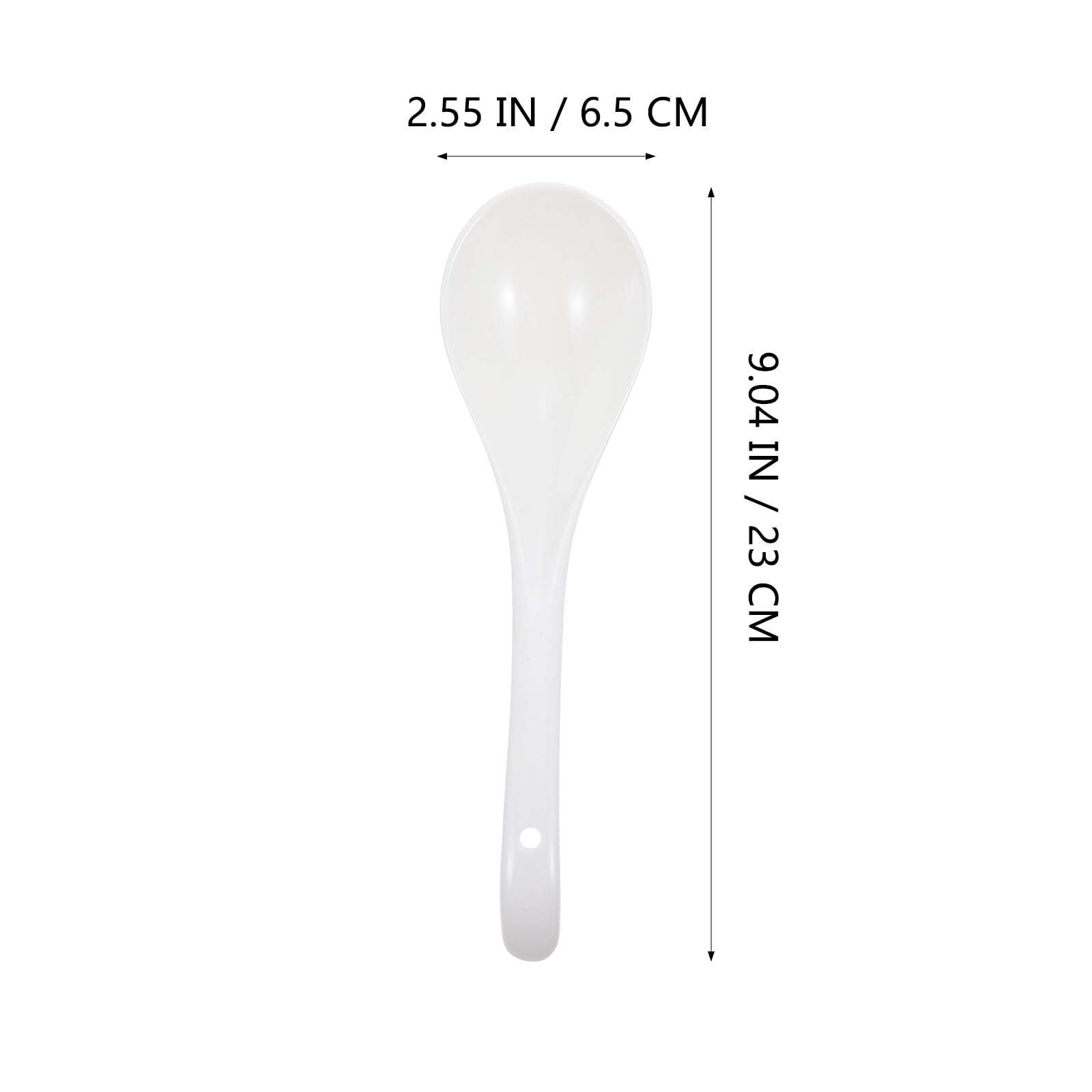 Uonlytech Lot de 6 Cuillères à Soupe en Céramique Blanche Légères et Résistantes, Design Simple et Élégant Cuisine Maison et Service de Table