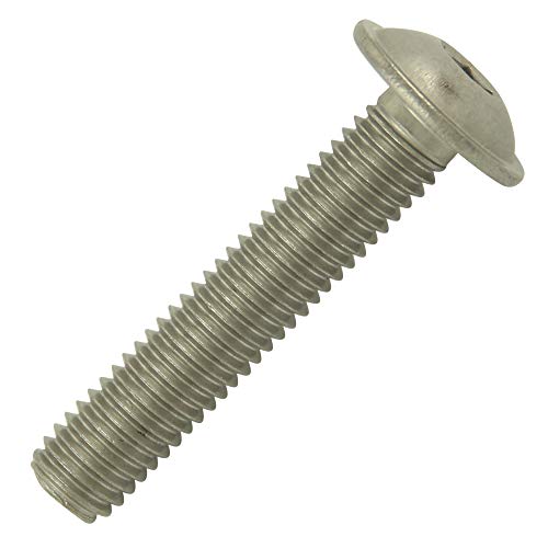 Preisvergleich Produktbild BiBa-Schrauben / Linsenkopfschraube Flansch / M6x20 / (25 Stück) / Innensechskant ISK / ISO 7380 / Linsenschrauben / Flachkopfschrauben / Vollgewinde / rostfreier Edelstahl A2 V2A