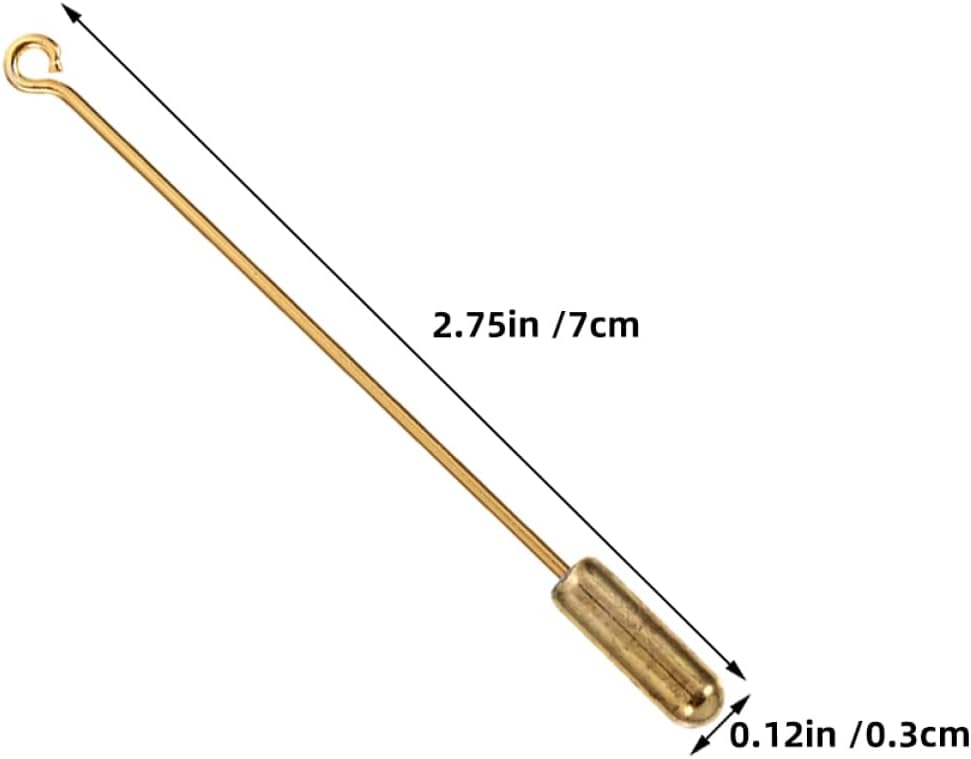 30PCS Copper Brooch Pins with Cap Long Needle with Stopper Ends for Jewelry Making Hat Pins Suit Tie Decoration Versatile DIY Accessories for Weddings and Events