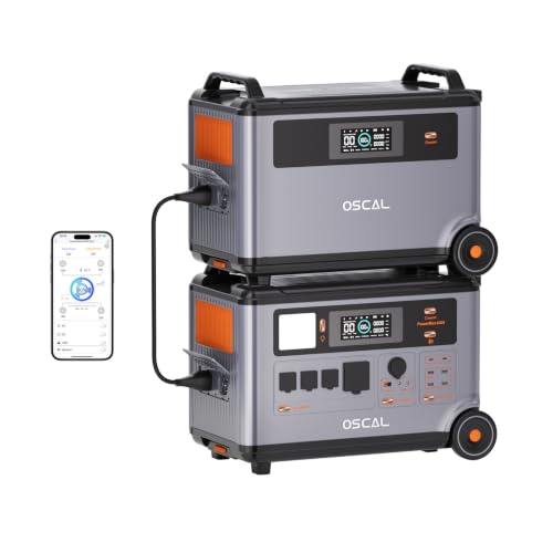 Image of PowerMax 6000 Solar Generator, 120 /240V Split Phase Voltage 6000W AC Outlets (9000W Peak), 3600Wh Power Station Expandable to 57.6kWh, Emergency for Home (PowerMax 6000(7200Wh))