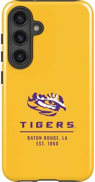 Skinit Impact Phone Case Compatible with Galaxy S24 Plus - Officially Licensed LSU Purple Tiger Mascot Design