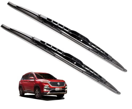 Image of Euro Care Metal Type Wiper Blade Compatibility with MG Hector Windshield Car Wiper Blade Size D-24,P-16