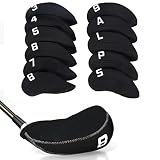Andy's Orchids Golf Head Covers, Iron Club Protector Set, Interchangeable Applicable Deluxe Gift Lef