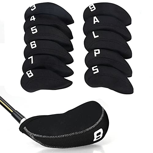 Andy's Orchids Golf Head Covers, Iron Club Protector Set, Interchangeable Applicable Deluxe Gift Left Hand Right Hand Practical Rod Sleeve With Number Tag 11Pcs/Set #TOP11