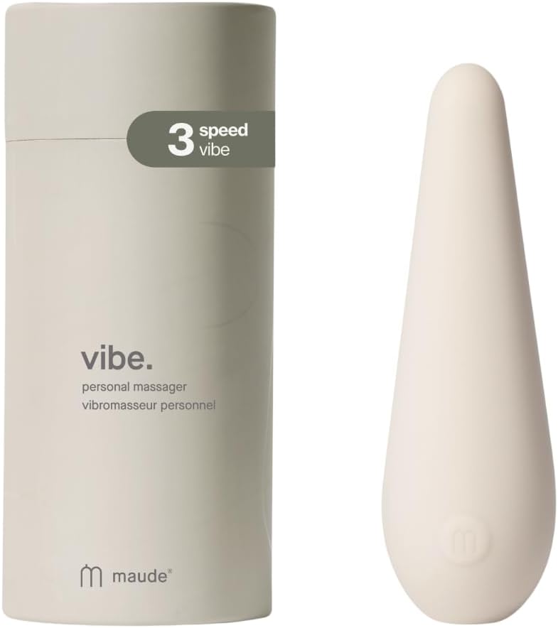 Maude Vibe - Flutter Tip Bullet Vibrator - 3-Speed Discreet External Clitoral Stimulator - Water-Resistant + 100% Platinum-Grade Silicone - Sexual Wellness + Self Care Gifts (Grey)