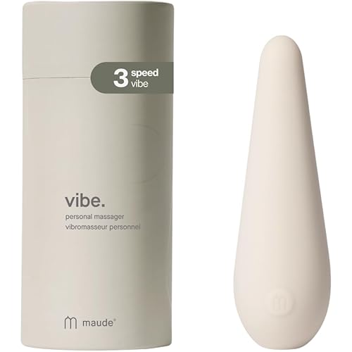 Maude Vibe - Flutter Tip Bullet Vibrator - 3-Speed Discreet External Clitoral Stimulator - Water-Resistant + 100% Platinum-Grade Silicone - Sexual Wellness + Self Care Gifts (Grey)