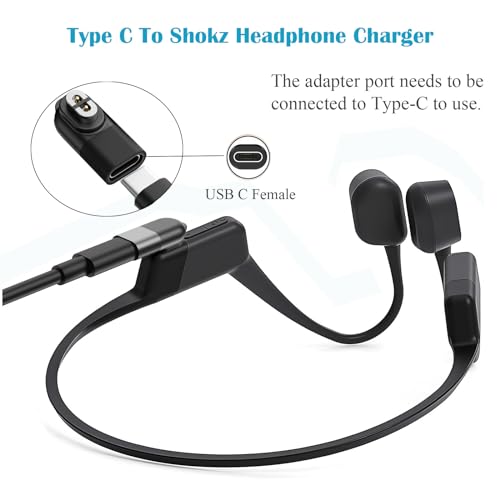 GOBEST Charger Adapter Compatible with Shokz, Magnetic USB C Charging Cable for Aftershokz Aeropex AS800, OpenRun Pro,OpenRun,OpenRun Mini,OpenComm Bone Conduction Headphones, Pack of 2 (Blue)