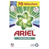 Ariel Waschmittel Pulver, Waschpulver, Vollwaschmittel, 70 Waschladungen, Strahlend Rein (4.5 kg)