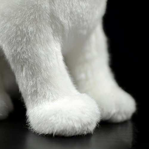 Tiny Heart Simulated White Cat Plush Toys, Soft Cute Realistic White Cat Stuffed Animal Dolls Home Decorations For Kids Girls Gifts For All Occasions And Ages #TOP6