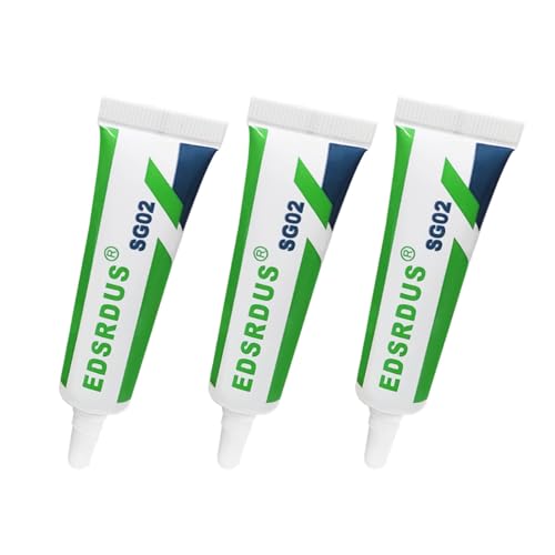 EDSRDUS SG02 Faucet Grease Food Grade Silicone Grease for O-Rings in Faucet, Garden Hoses, Dielectric, Plastic Material Lubrication 0.35OZ(10g) x3 Pack