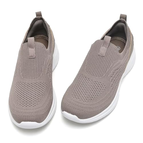 TIOSEBON Women's Walking Tennis Shoes Knit Comfortable Slip on Breathable Mesh Lightweight Sneaker2