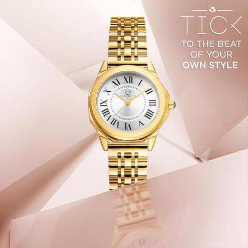 Image of Carlington Diva Series Analog Women Wrist Watches with Stainless Steel Chain Strap Fashion Watches for Ladies - CT 104