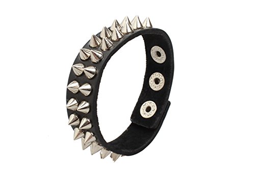 UltraByEasyPeasyStore Small Spike Goth Steampunk Bracelet Emo Punk Cyber Wrist Cuff Mens Womens Wristbands Biker Rock Vintage Gothic Style Adult steampunk buy now online