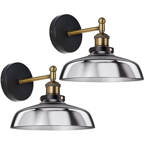 Vintage Wall Sconces Set of 2 Indoor 110V Hardwired Smoked Glass Wall Mounted Lamp Light Fixtures for Bathroom Vanity Kitchen Hallway Stairway, Anti-Rust Brushed Bronze Finish, E26 Base, WS-23061-D2 Cover
