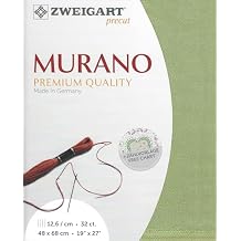 Wizardi Murano 32 Count Olive. Needlework Canvas, Cross-Stitch Fabric, Embroidery Cloth, Needlepoint Canvas. 3984/6016 Precut Zweigart