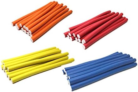 9.5” Soft Foam Curler Hair Rollers Twist Flex Rods – 12 Pack