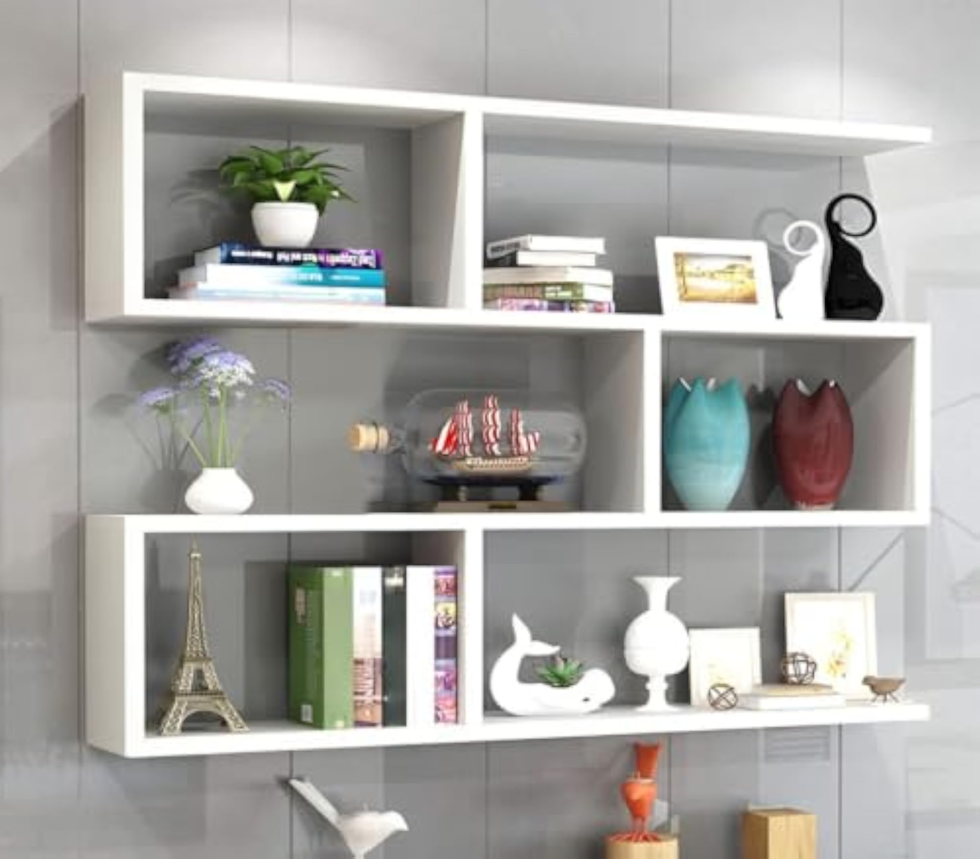 Multipurpose Wall-Mounted Shelf for Home, Office & Kitchen