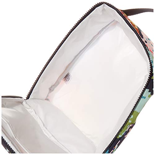 Vera Bradley Women's Recycled Lighten Up Reactive Lunch Bunch Lunch Bag, Happy Blooms Cross-Stitch, One Size #TOP4