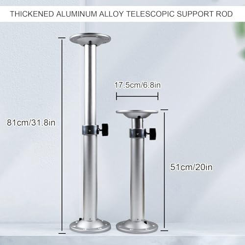 Premium RV Dinette Table - Rectangular Solid Wood Tabletop, Liftable & Removable Design, Perfect for Home Office, Outdoor Camping, and Picnics (White)