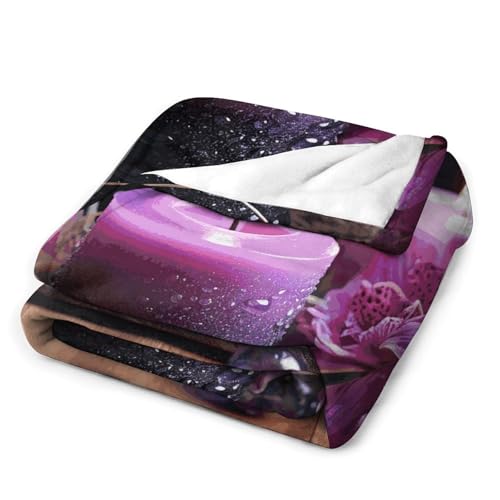 Plaid flanelle violette pour une ambiance douce à la maison