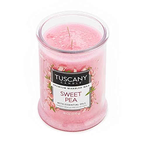 Langley Empire Candle Tuscany, Mottled, Bronze Lid, 18-Ounce, Sweet Pea #TOP1