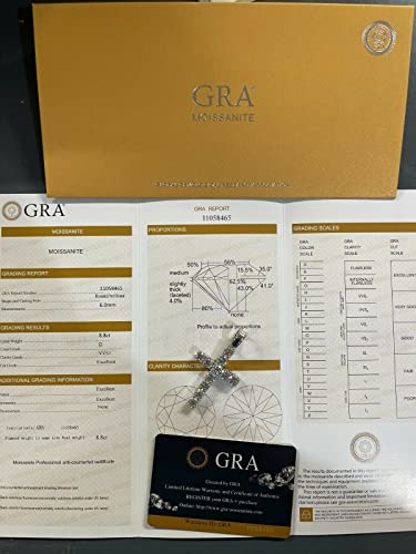 Moissanite Cross Pendant - 5 Sizes Tennis Cross Available For Men Or Ladies - Great Hip Hop Pendant For Any Necklace - Real Moissanite Jewelry Passes Diamond Tester GRA Certified - Solid 925 Sterling Silver3