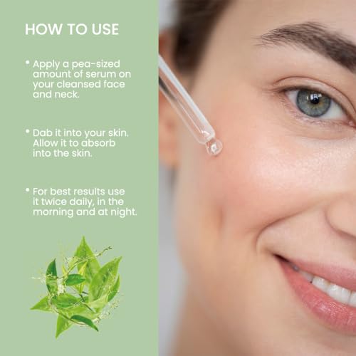 Image of Biofresh Green Tea Antioxidant Serum Provides Intense Hydration Controls Sebum Production and Decrease Breakouts 100% Vegan for Revitalizing Hydrates & Plumps Skin 15ml