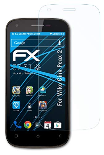 atFoliX Film Protection d'écran Compatible avec Wiko Cink Peax 2 Protecteur d'écran, Ultra-Clair FX Écran Protecteur (3X)