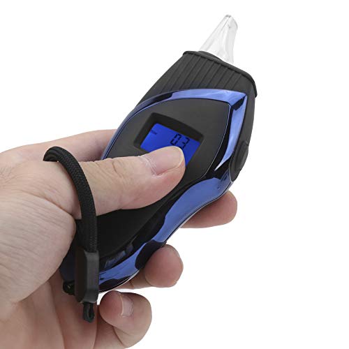 Respirador de vinho, visor LCD testador de vinhos Portátil para casa (preto e azul)