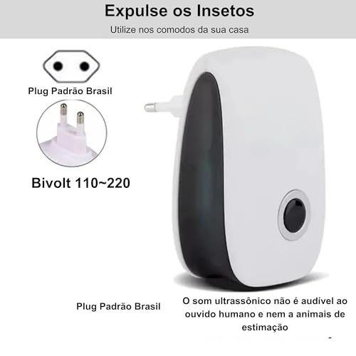 Repelente Elétrico, Repelente Ultrassonico, Repelente Elétrico Aparelho, Repelente de Insetos, Repel