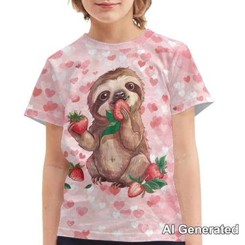 Image of Xhuibop Kids T Shirts for Boys Size 3-16 Girls Short Sleeve Sportswear Active Tops