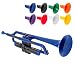 pInstrument pTrumpet Plastic Trumpet - Mouthpieces and Carrying Bag - Lightweight Versatile, Comfortable Ergonomic Grip - Bb Authentic Sound for Student & Beginner - Durable ABS Construction - Blue