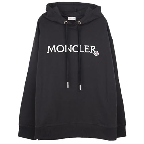 [モンクレール] レディース プルオーバーパーカー iymc24s517 8G000-16 89A1K 999 BLACK EMBROIDERED LOGO HOODIE (XS)