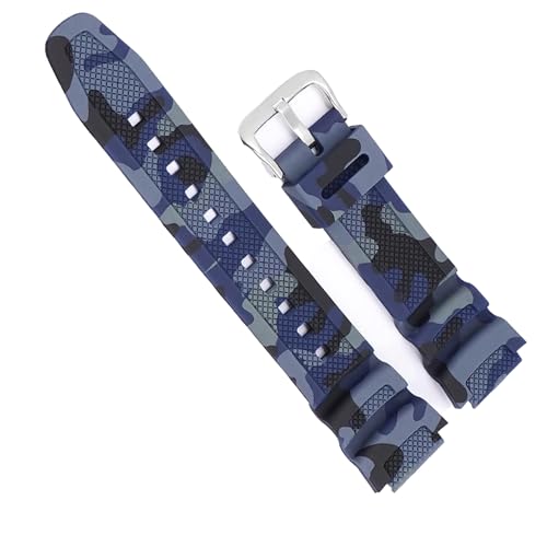 Bracelet camouflage 18mm silicone pour montre outdoor SGW-300